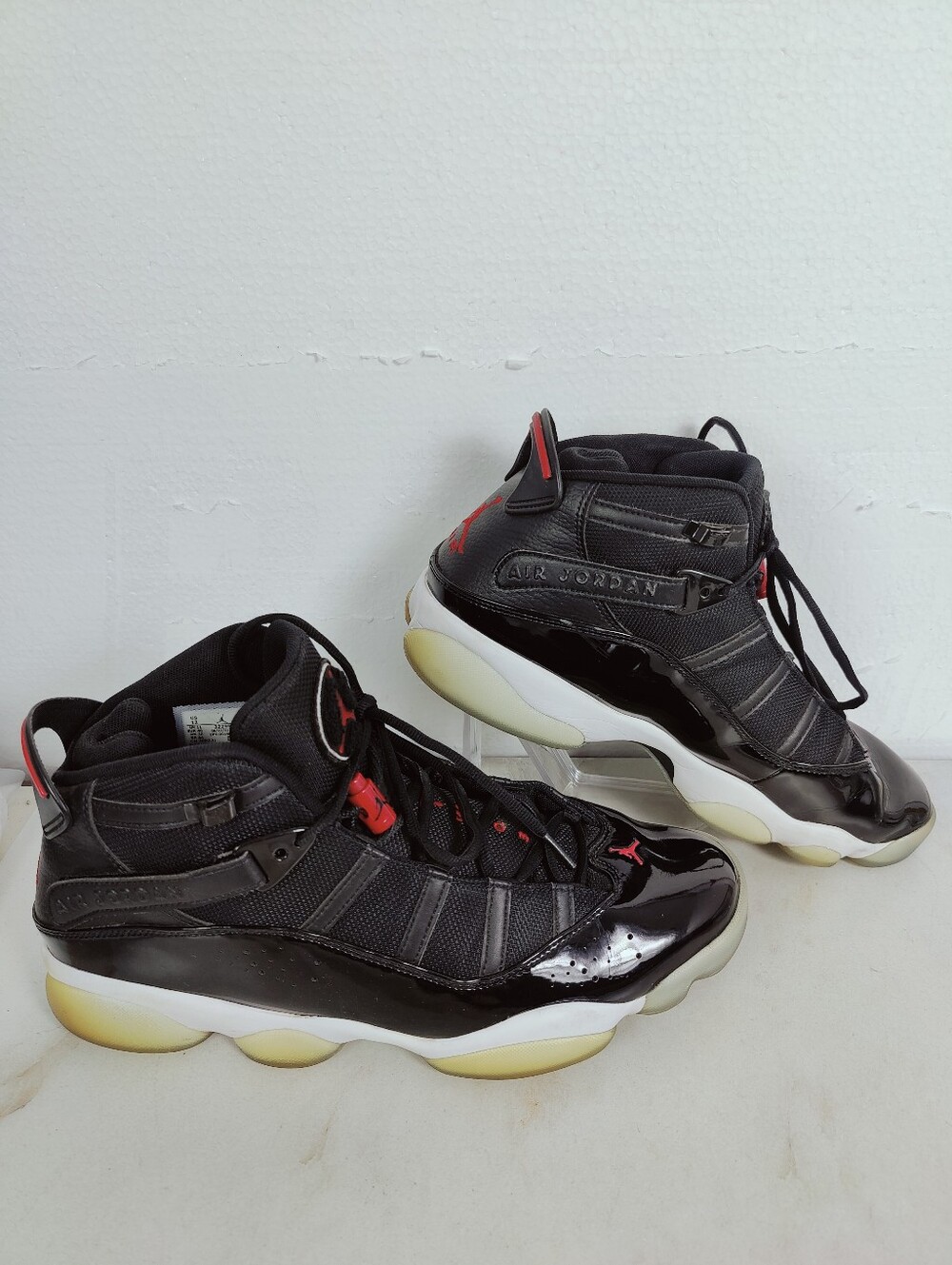Nike Men's Air Jordan 6 Rings 'Black Gym Red' Basketball Sneakers, Sz 12